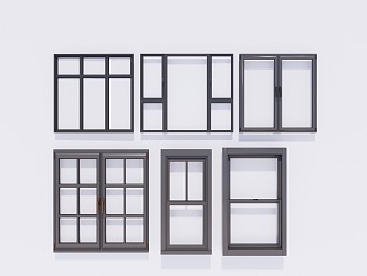 modern sliding window 3d model