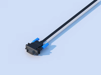 High Quality Black Blue Cable Connector For Daily Household Use And Durable Design 3d model