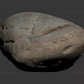 Natural Stone Material Piece With Rough Surface Natural Gray Color And Organic Texture