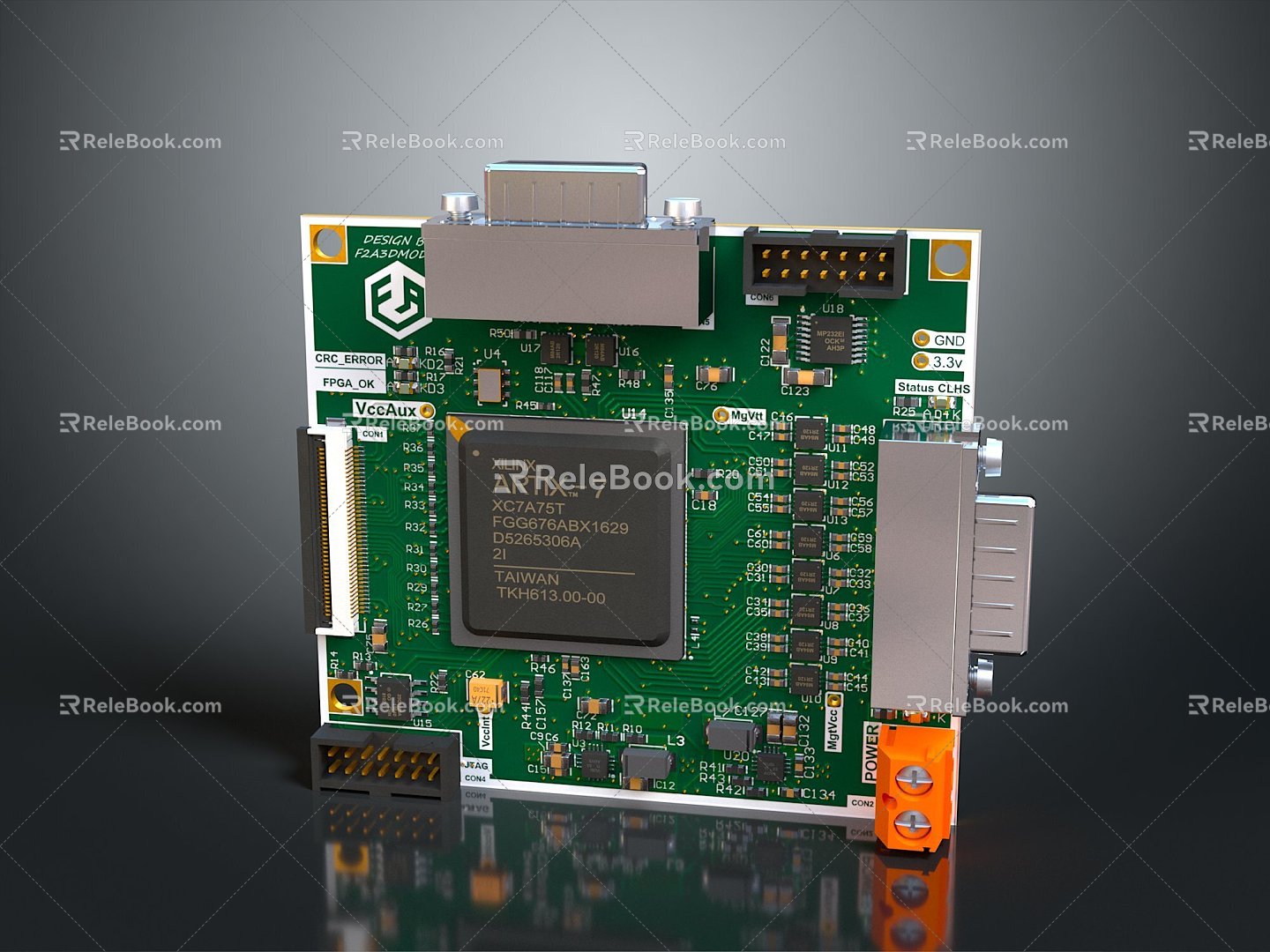 integrated circuit board circuit board integrated circuit integrated circuit block electronic board electronic component electronic part chip 3d model