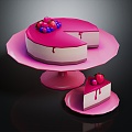 Modern Cake Birthday Cake Chocolate Cake Cream Cake 3d model