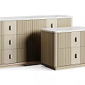 Modern Wooden Storage Cabinets With Light And Dark Wood Tones Drawers And Doors