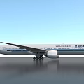 China Southern Airlines Commercial Airliner With White Body Blue Stripe Blue Tail And Red Logo