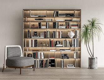 Modern Bookshelf 3d model