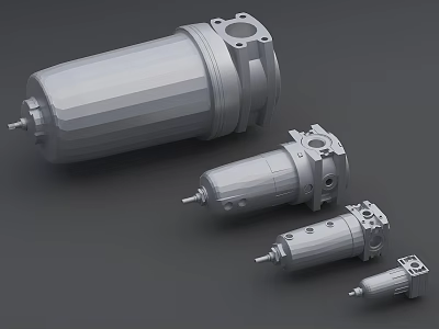 Compressed air and gas filter production equipment 3d model