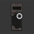 Handheld Digital Audio Recorder With Screen Lens And Control Buttons
