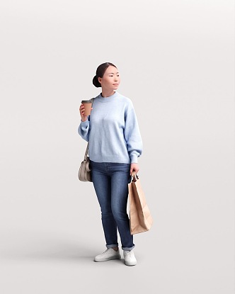 Woman Casual Woman Standing Woman Commercial Woman Asian Woman 3d model