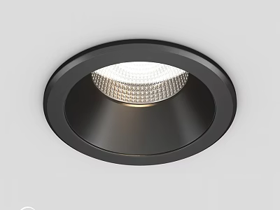 Modern Black Frame Recessed Downlight Spotlight With LED Light Source For Ceiling 3d model