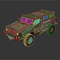 Bulletproof Car Armed Jeep Armed Car Armed Bulletproof Car Military Jeep Off-road Jeep Humvee 3d model