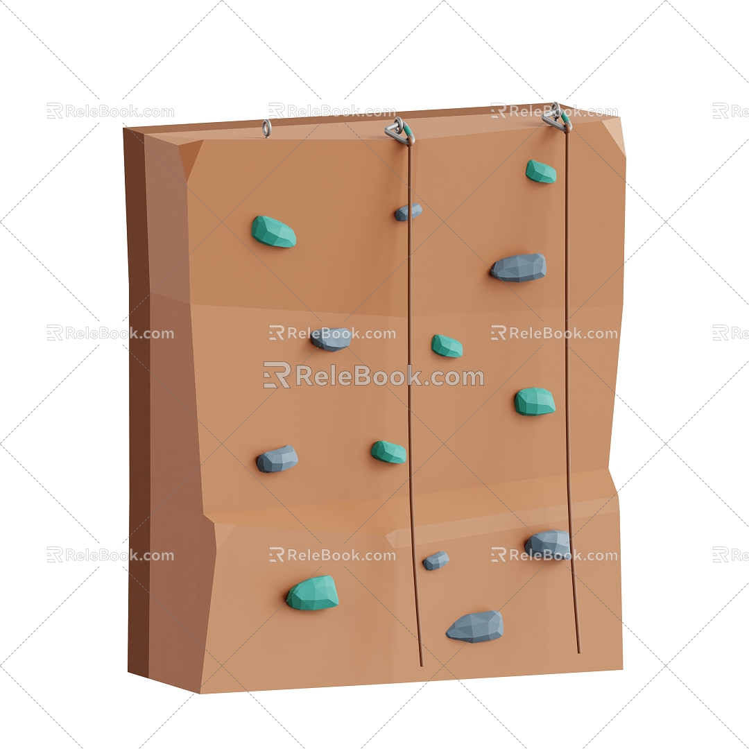 Modern Rock Climbing Wall Cartoon Rock Climbing Wall 3d model