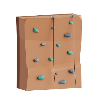 Modern Rock Climbing Wall Cartoon Rock Climbing Wall 3d model