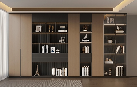 Italian Minimalist Bookcase 3d model