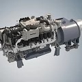 Heavy Duty Industrial Diesel Engine With Turbine Multiple Cylinders And Metal Components