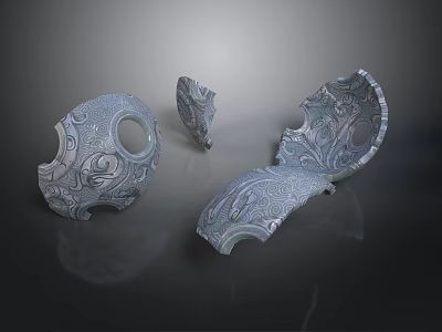Intricate Sculpture Carvings With Detailed Artistic Patterns And Decorative Designs 3d model
