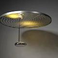 Modern Round Ceiling Light With Wavy Texture And Warm Yellow Glow 3d model