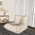 Nordic Lazy Sofa 3d model