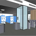 Modern Guangxi Medical University Dermatology and Venereology Clinic Exterior With Glass Doors And Blue Cabinets