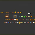Colorful Assorted Food Display With Fruits Desserts Snacks Drinks And Candies