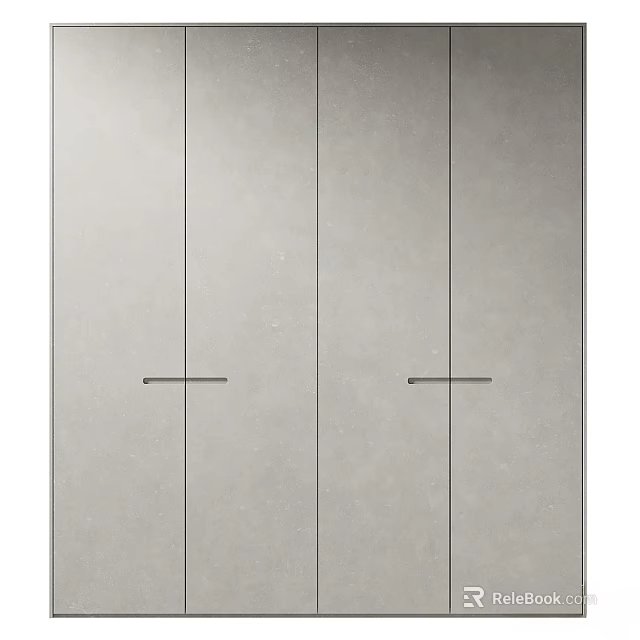 Modern Minimalist Dresser with Clean Lines Sleek Surface and Neutral Gray Finish 3d model 