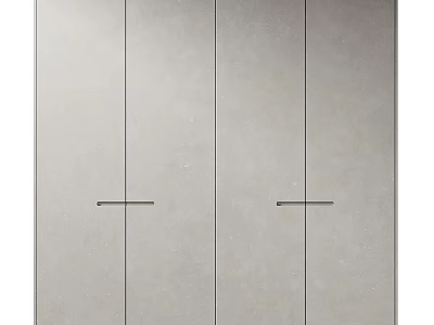 Modern Minimalist Dresser with Clean Lines Sleek Surface and Neutral Gray Finish 3d model