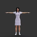 Woman With Long Black Hair Wearing White Collared Short Sleeved Top With Button Details