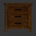 Classic Wooden Entryway Cabinet Sideboard With Three Drawers And Solid Design 3d model