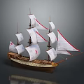 modern sailing ship ancient ship ancient warship large ancient ship ancient warship 3d model