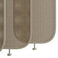 Modern Wall Decor With Grid Texture And Beige Gray Striped Designs For Home