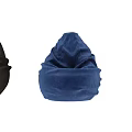 Comfortable Blue Black and Gray Bean Bag Chair Modern Living Room Seating