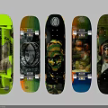 Vibrant Skateboards Featuring Various Artistic Graphics And Unique Design Styles