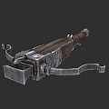 Medieval Crossbow Weapon With Metal Components And Wooden Frame Design