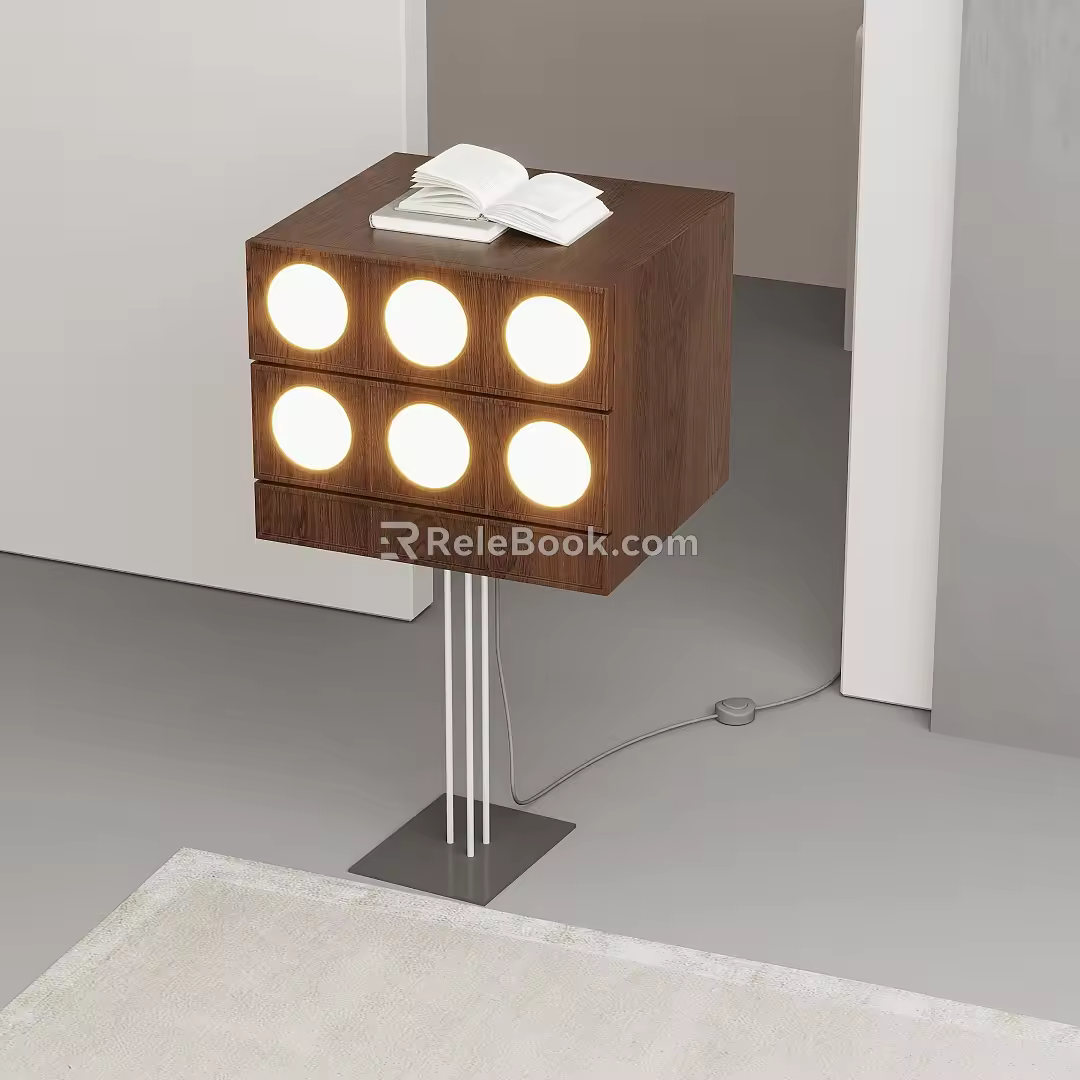 Quiet and Ancient Style Floor Lamp 3d model