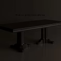 Natural Wood Rectangular Dining Table With Sturdy Legs And Smooth Surface In Minimalist Room