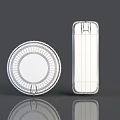 Modern White Industrial Equipment Circular Plate And Rectangular Structure Design Showcase