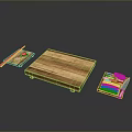 Neat Dining Table Arrangement With Wooden Cutting Board Sushi Chopsticks And Lime Slice