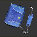 Blue And Yellow Insulated Cooler Bag With Mesh Pocket And Detachable Shoulder Strap
