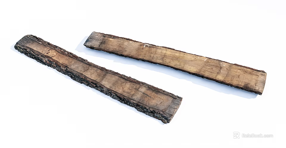 Stone And Wood Decorative Pieces With Natural Rustic Texture And Finish 3d model 