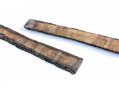 Stone And Wood Decorative Pieces With Natural Rustic Texture And Finish 3d model