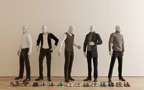 Show model clothes model clothes shoes dummy model 3d model