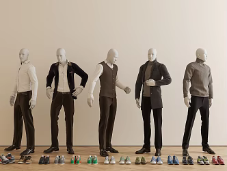 Show model clothes model clothes shoes dummy model 3d model