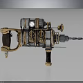 Elegant Vintage Power Drill Featuring Intricate Metal Accents And Wooden Handle For Hardware Tools