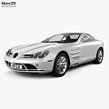 Silver Mercedes Benz SLR Sports Car With Sleek Body Design