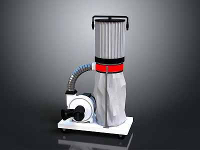Efficient Computer Cooling System With Cylindrical Top Black Handle Red Stripe And Hose 3d model