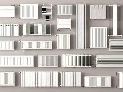 White Radiators Collection With Various Styles And Designs For Home Interior 3d model