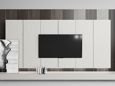 Modern TV background wall Simple TV wall model