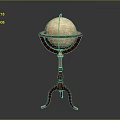 Globe Antique Globe Old Globe Retro Globe Game Item Game Props Game Equipment 3d model