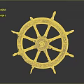 Vintage Wooden Ship Wheel A Classic Steering Component For Traditional Watercraft