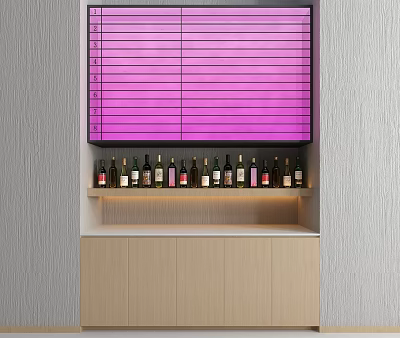 Modern Wine Cabinet Wine Cabinet at Front Desk 3d model