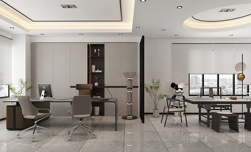 Modern Office General Manager Room 3d model