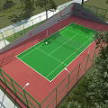 Outdoor Sports Fitness Area With Health Tomorrow Hello Tomorrow Slogan Green Court And Trees